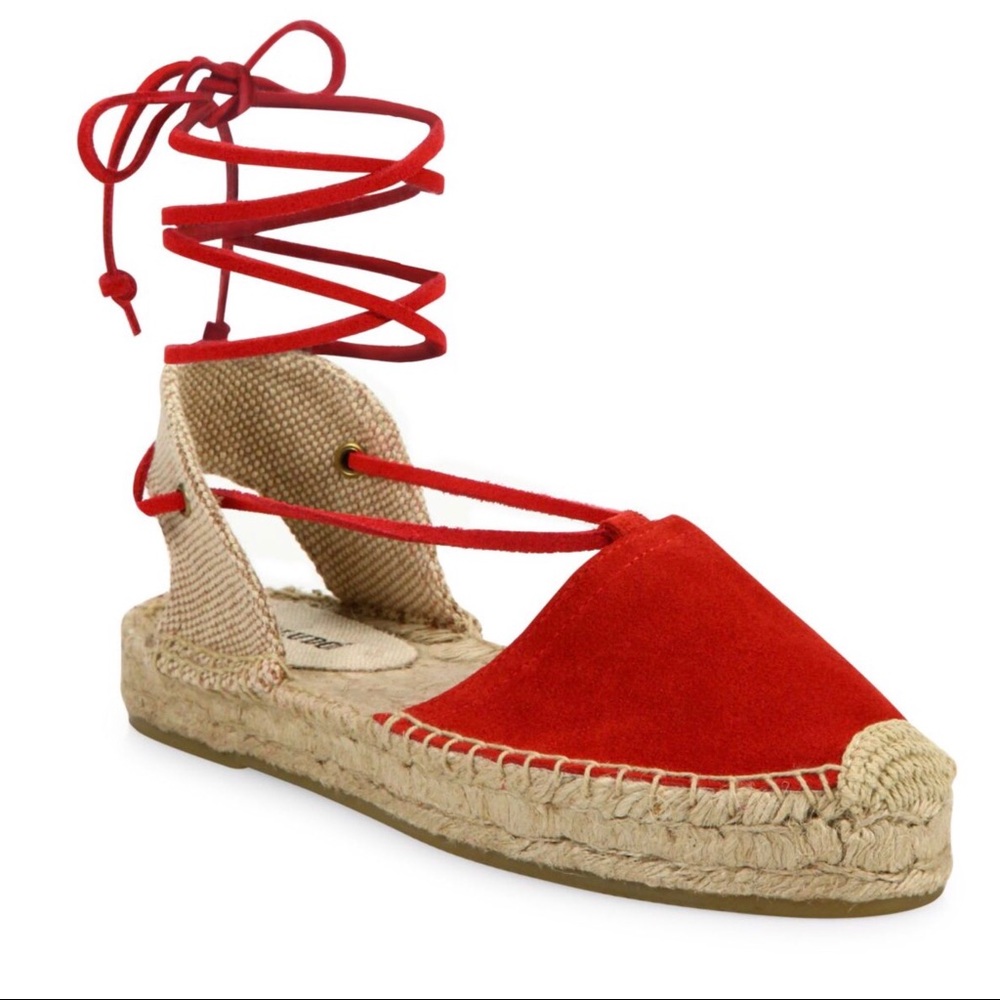 Soludos, 8, platform gladiator, red